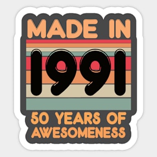 Made In 1991 Sticker